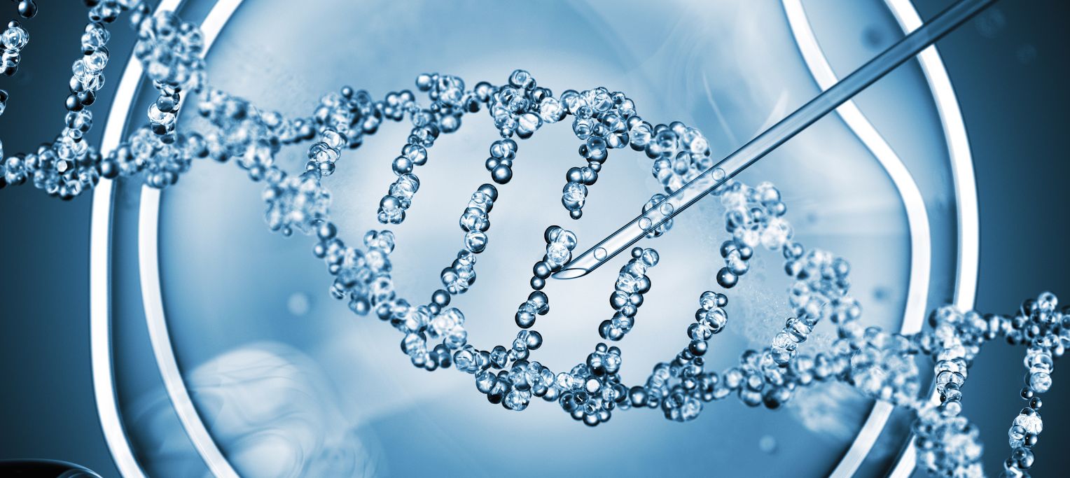 A dna molecule with a dropper Description automatically generated